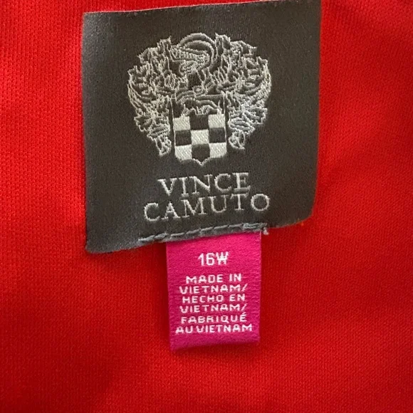 Vince Camuto Plus Printed High-Neck Fit & Flare Dress Women’s size 16W - Picture 4 of 6